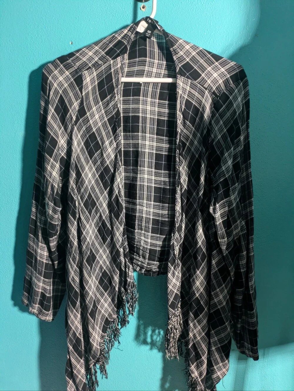 Torrid Plaid Fringe Cardigan - Size‎ 00 🖤